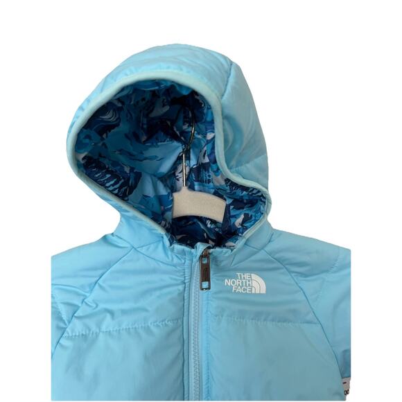 North Face Baby Reversible Perrito Hooded Jacket, Blue, 12- 18 months NWOT - Picture 3 of 10